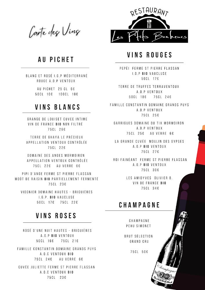 Les P'tits Bonheurs - Menu Image 1